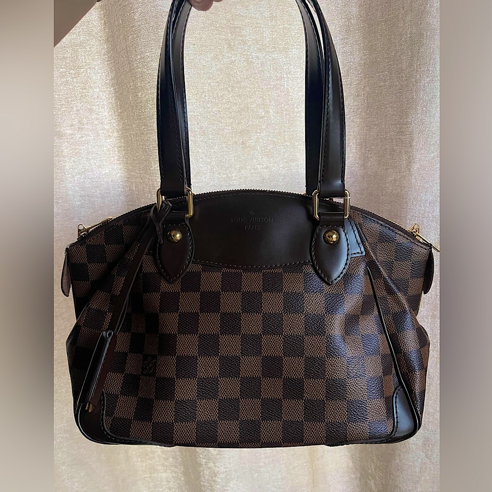 Louis Vuitton Damier Ebene Verona PM top handle satchel handbag LIKE NEW